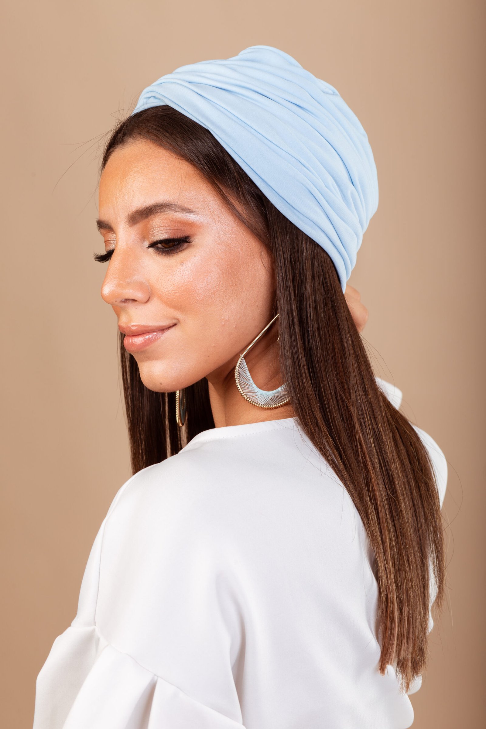 Baby blue turban - Image 3