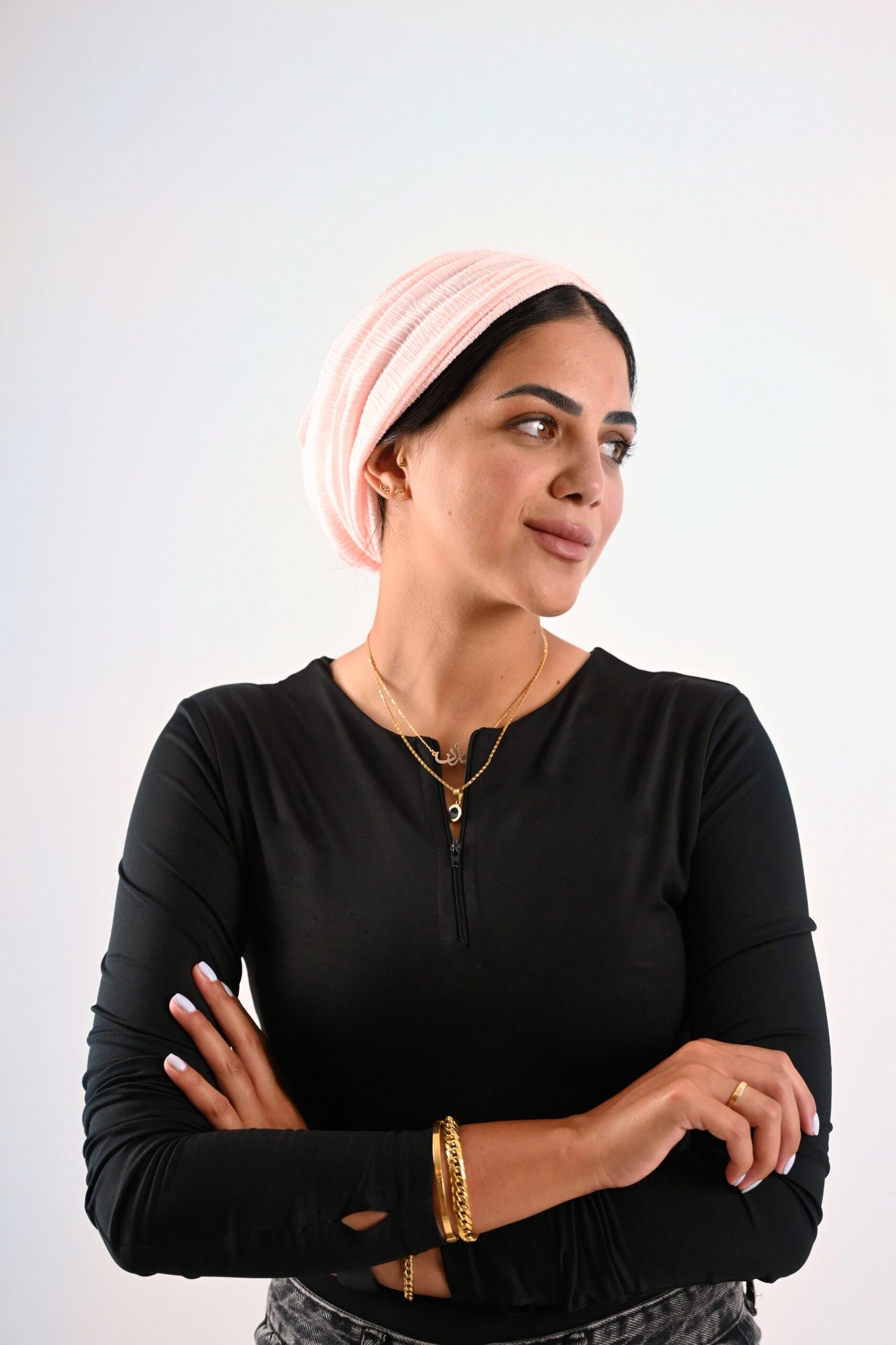 baby pink turban